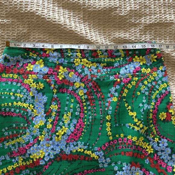 Talbots Floral Pencil Skirt Green 12 - Picture 7 of 10